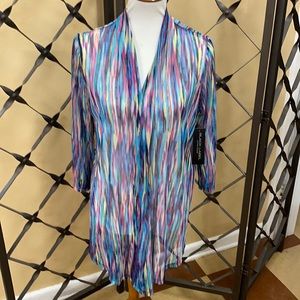 Great cover over short sleeve or sleeveless tops or dresses. Multicolor